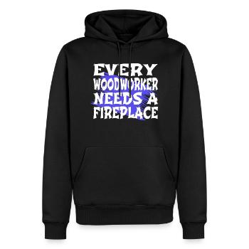 carpenter work tshirts logging - Männer Premium Bio Hoodie - Schwarz - Vorne - Nico (187cm)