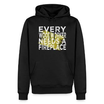 badge carpenter americas blogger plumber - Männer Premium Bio Hoodie - Schwarz - Vorne - Nico (187cm)