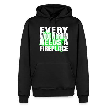 birthday gift wood quote gift idea cutter - Männer Premium Bio Hoodie - Schwarz - Vorne - Nico (187cm)