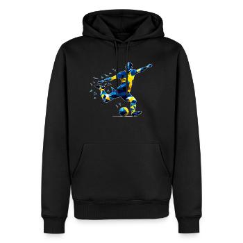 Fussball Schweden - Männer Premium Bio Hoodie - Schwarz - Vorne - Nico (187cm)