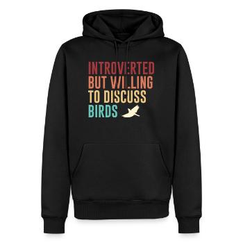 Vogel Vögel Spruch Humor Retro Geschenk - Männer Premium Bio Hoodie - Schwarz - Vorne - Nico (187cm)