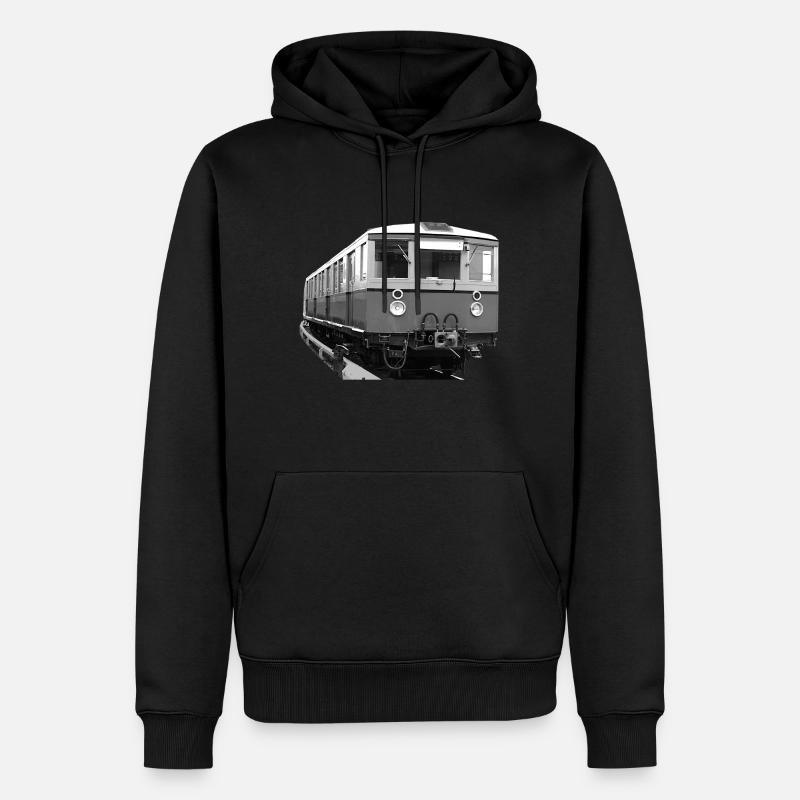 S-Bahn Berlin Triebwagen Eisenbahn Oldtimer - Männer Premium Bio Hoodie - Schwarz