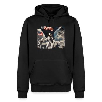 USA Limited Edition - Sweat à capuche Premium bio Homme - noir - Devant - Nico (187cm)