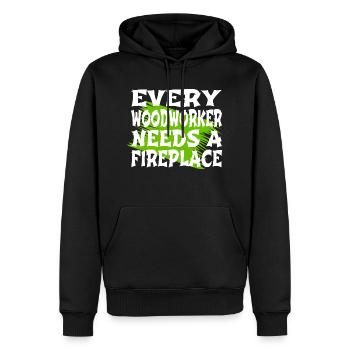awesome carpentry bingo hall tshirts - Männer Premium Bio Hoodie - Schwarz - Vorne - Nico (187cm)