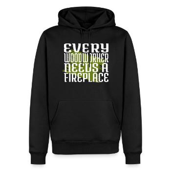 present carpenter saw the carpenters gift - Männer Premium Bio Hoodie - Schwarz - Vorne - Nico (187cm)