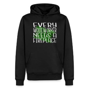 gift idea apprentice forester felling humor - Männer Premium Bio Hoodie - Schwarz - Vorne - Nico (187cm)