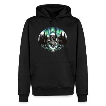 Vérités de la forêt enchantée - Sweat à capuche Premium bio Homme - noir - Devant - Nico (187cm)