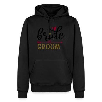 Braut & Bräutigam: Hochzeitsfeier - Männer Premium Bio Hoodie - Schwarz - Vorne - Nico (187cm)