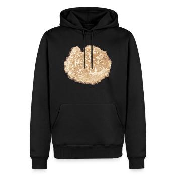 Trüffel Scheibe Braun - Männer Premium Bio Hoodie - Schwarz - Vorne - Nico (187cm)
