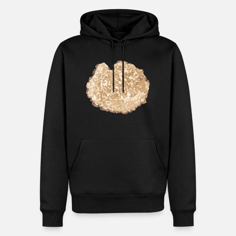 Trüffel Scheibe Braun - Männer Premium Bio Hoodie - Schwarz