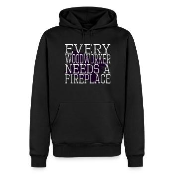 axes funny carpenter cabinetmaker lumber - Männer Premium Bio Hoodie - Schwarz - Vorne - Nico (187cm)