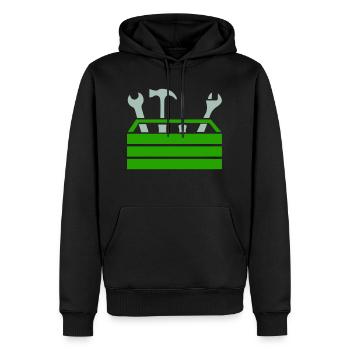Tool Workshop Tool Box - Men’s Premium Organic Hoodie - black - Front - Nico (187cm)