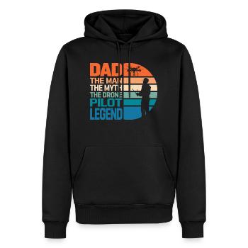 Dad The Man The Drone Pilot Legend RC Flight Quadc - Männer Premium Bio Hoodie - Schwarz - Vorne - Nico (187cm)
