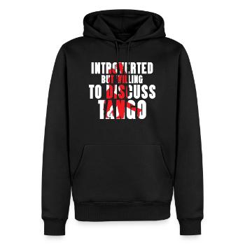 Introverti mais prêt à discuter de Tango Dance Lat - Sweat à capuche Premium bio Homme - noir - Devant - Nico (187cm)