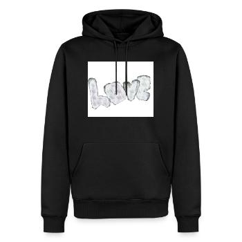 L’amour est tout simplement magique Lettrage de police - Sweat à capuche Premium bio Homme - noir - Devant - Nico (187cm)