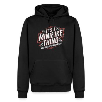 Uniquement pour les vrais fans de minibike - Sweat à capuche Premium bio Homme - noir - Devant - Nico (187cm)