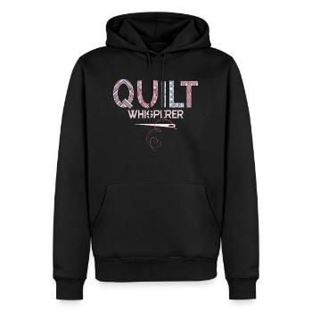 Quilt Whisperer Quilting Quilter - Men’s Premium Organic Hoodie - black - Front - Nico (187cm)