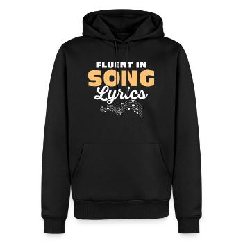 Fluent In Song Lyrics Singing Singer - Männer Premium Bio Hoodie - Schwarz - Vorne - Nico (187cm)