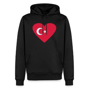 türkei - Männer Premium Bio Hoodie - Schwarz - Vorne - Nico (187cm)