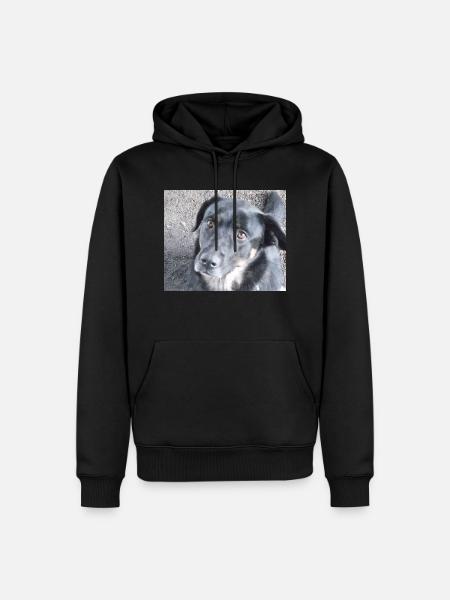 Mein Hund - Männer Premium Bio Hoodie - Schwarz