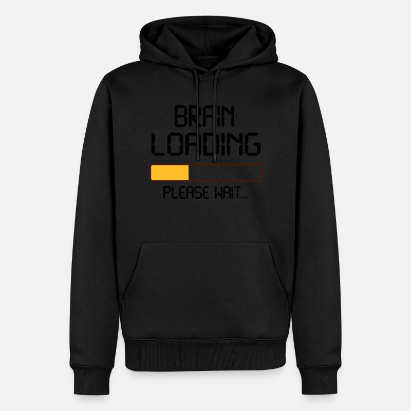 brain loading - Sweat à capuche Premium bio Homme - noir