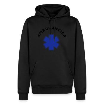ambulancier logo 6 - Männer Premium Bio Hoodie - Schwarz - Vorne - Nico (187cm)