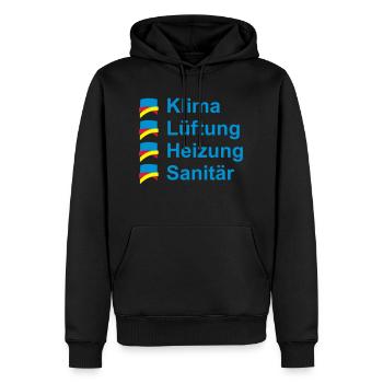 Klima Lüftung Heizung Sanitär - Männer Premium Bio Hoodie - Schwarz - Vorne - Nico (187cm)