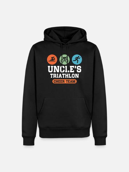 Uncles Triathlon Cheer Team - Men’s Premium Organic Hoodie - black
