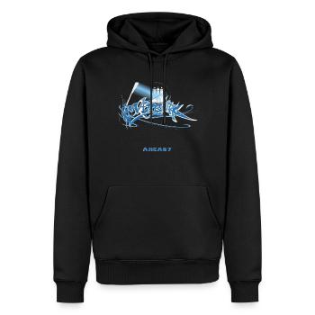 Hamburg Flutlicht - Männer Premium Bio Hoodie - Schwarz - Vorne - Nico (187cm)