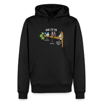 Vogelarten für Kaffeeliebhaber - Männer Premium Bio Hoodie - Schwarz - Vorne - Nico (187cm)