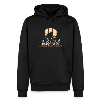 Bigfoot Sasquatch Forschergruppe Suchen & Finden - Männer Premium Bio Hoodie - Schwarz - Vorne - Nico (187cm)