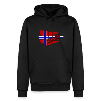 Norvège - Sweat à capuche Premium bio Homme - noir - Devant - Nico (187cm)