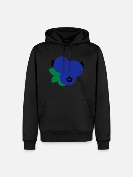 blueberries_fruits - Männer Premium Bio Hoodie - Schwarz