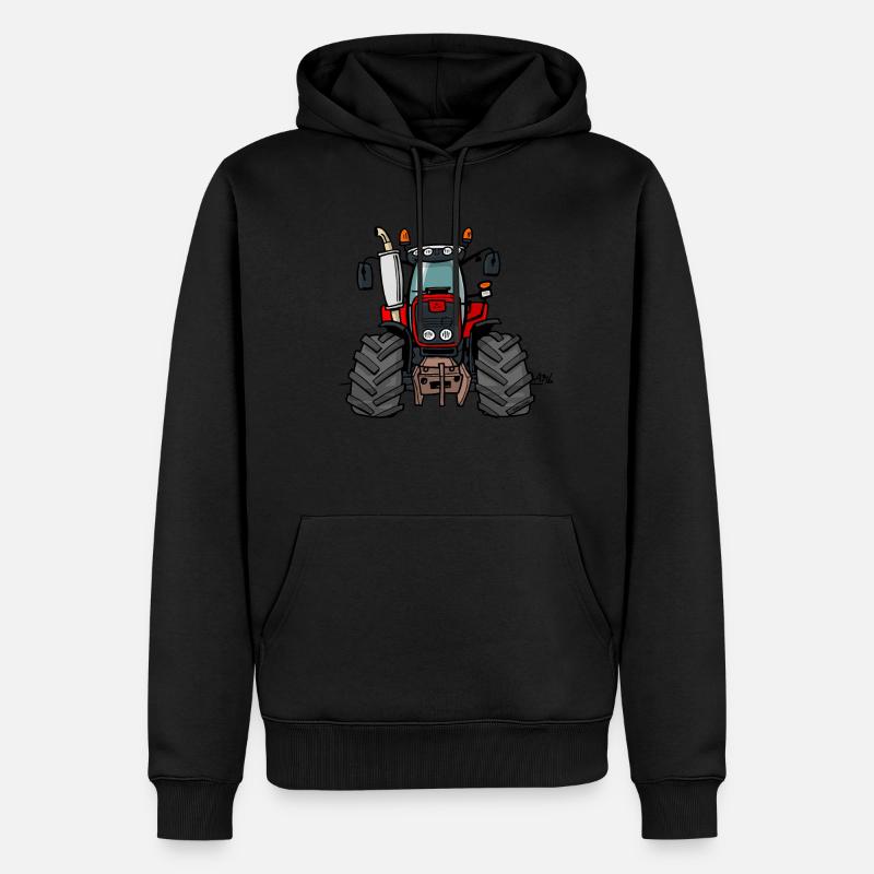 0211 MF - Sweat à capuche Premium bio Homme - noir