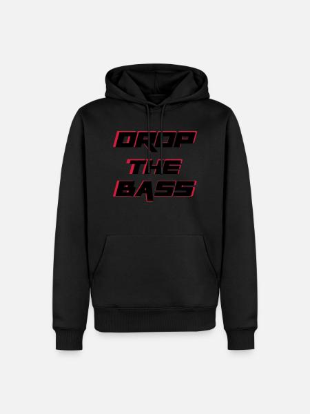Bass - Männer Premium Bio Hoodie - Schwarz
