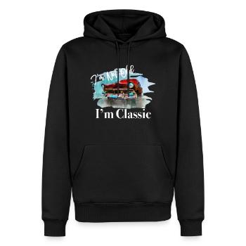 I'm Not Old I'm Classic - Men’s Premium Organic Hoodie - black - Front - Nico (187cm)