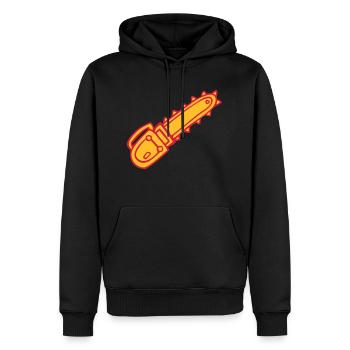 Cartoon chainsaw Kettensäge Werkzeug Sägewerk Sp - Männer Premium Bio Hoodie - Schwarz - Vorne - Nico (187cm)