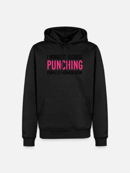 Workout - Men’s Premium Organic Hoodie - black