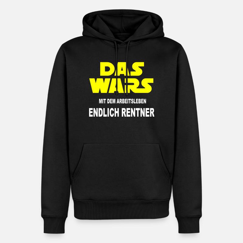 DAS WARS Endlich Rentner - Männer Premium Bio Hoodie - Schwarz
