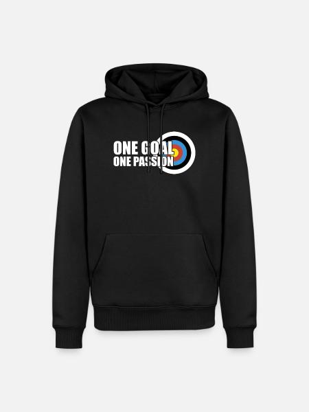 Bogenschießen Pfeil Bogen Bogenschütze - Männer Premium Bio Hoodie - Schwarz