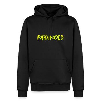 Neon paranoid - Männer Premium Bio Hoodie - Schwarz - Vorne - Nico (187cm)