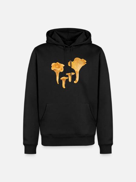 Gelbe Pfifferlinge - Männer Premium Bio Hoodie - Schwarz