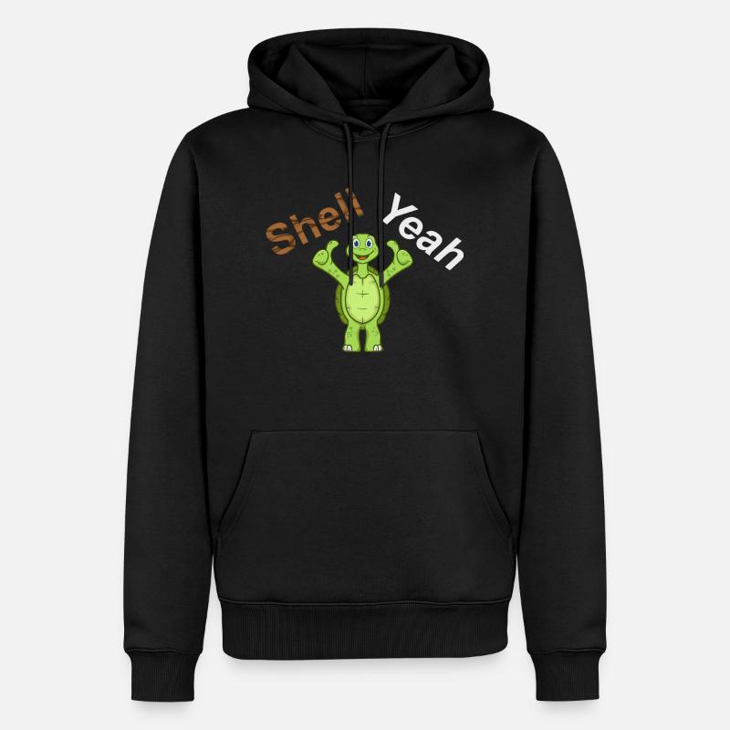 Shell Yeah Schildkröte Turtle - Männer Premium Bio Hoodie - Schwarz