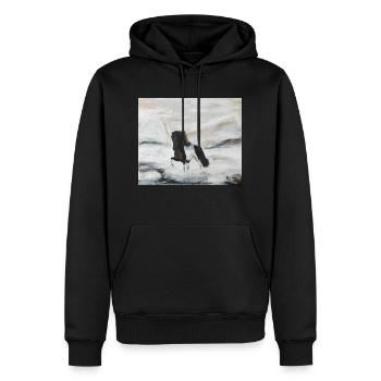 Kopar - Men’s Premium Organic Hoodie - black - Front - Nico (187cm)