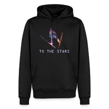 Ski jumping To The Stars - Men’s Premium Organic Hoodie - black - Front - Nico (187cm)