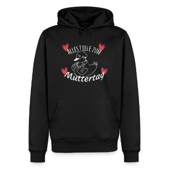 Muttertag - Männer Premium Bio Hoodie - Schwarz - Vorne - Nico (187cm)