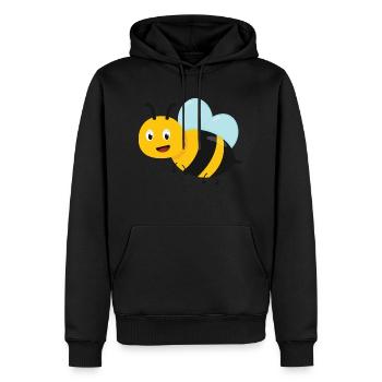 Abeille - Sweat à capuche Premium bio Homme - noir - Devant - Nico (187cm)
