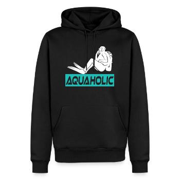 Aquaholic Scuba Diving Diver - Männer Premium Bio Hoodie - Schwarz - Vorne - Nico (187cm)