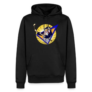 Eishockey Pinguin - Männer Premium Bio Hoodie - Schwarz - Vorne - Nico (187cm)