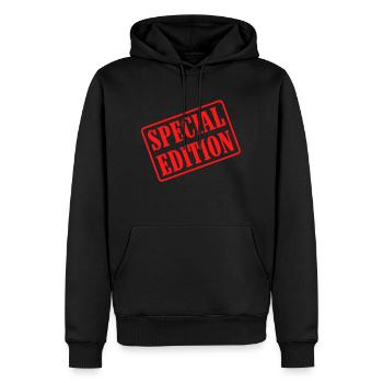 Special Edition - Männer Premium Bio Hoodie - Schwarz - Vorne - Nico (187cm)